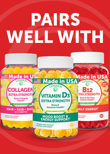 Lunakai USA Made CoQ10 Gummies for Adults 200mg – Coenzyme Q10 for Heart Health, Cellular Energy & Aging Support – Non-GMO, Vegan, 60ct