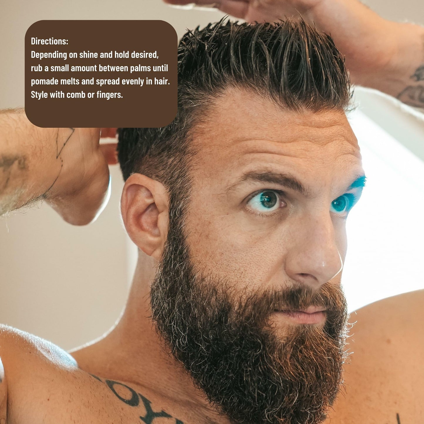 Johnny Slicks Oil Based Pomade | Organic Hair Styling for Men, Low to Medium Hold | Promotes Healthy Hair Growth & Helps Hydrate Dry Skin, (Original, 4 Ounce) Veteran Owned, USA Made.