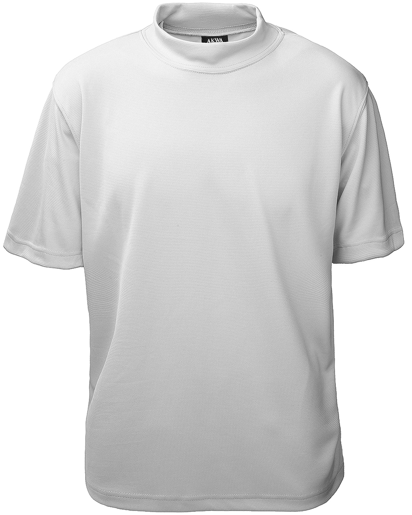Akwa Men's Moisture Wicking Mock Turtle Tee Made in USA Lightweight Soft T-Shirt Made in USA