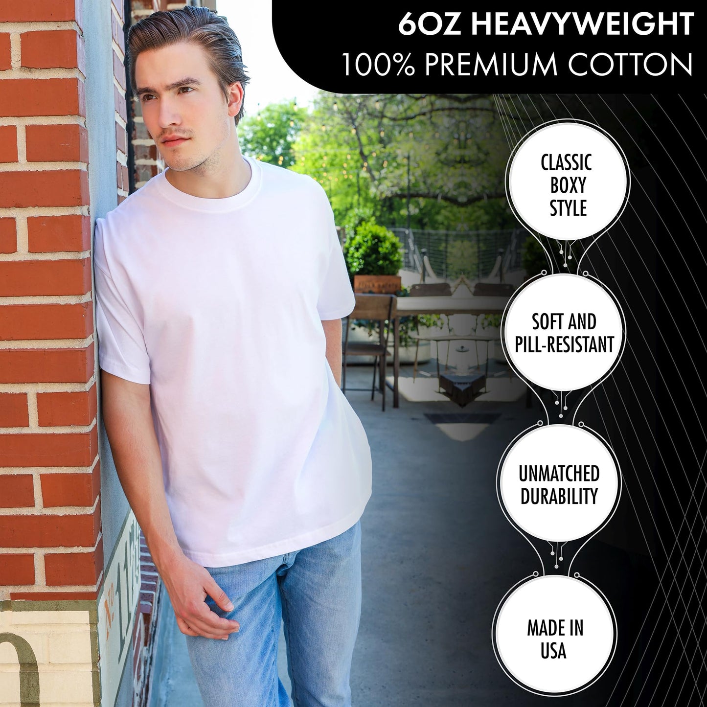 Go2 Men's Heavyweight 6oz T-Shirt - Made in USA