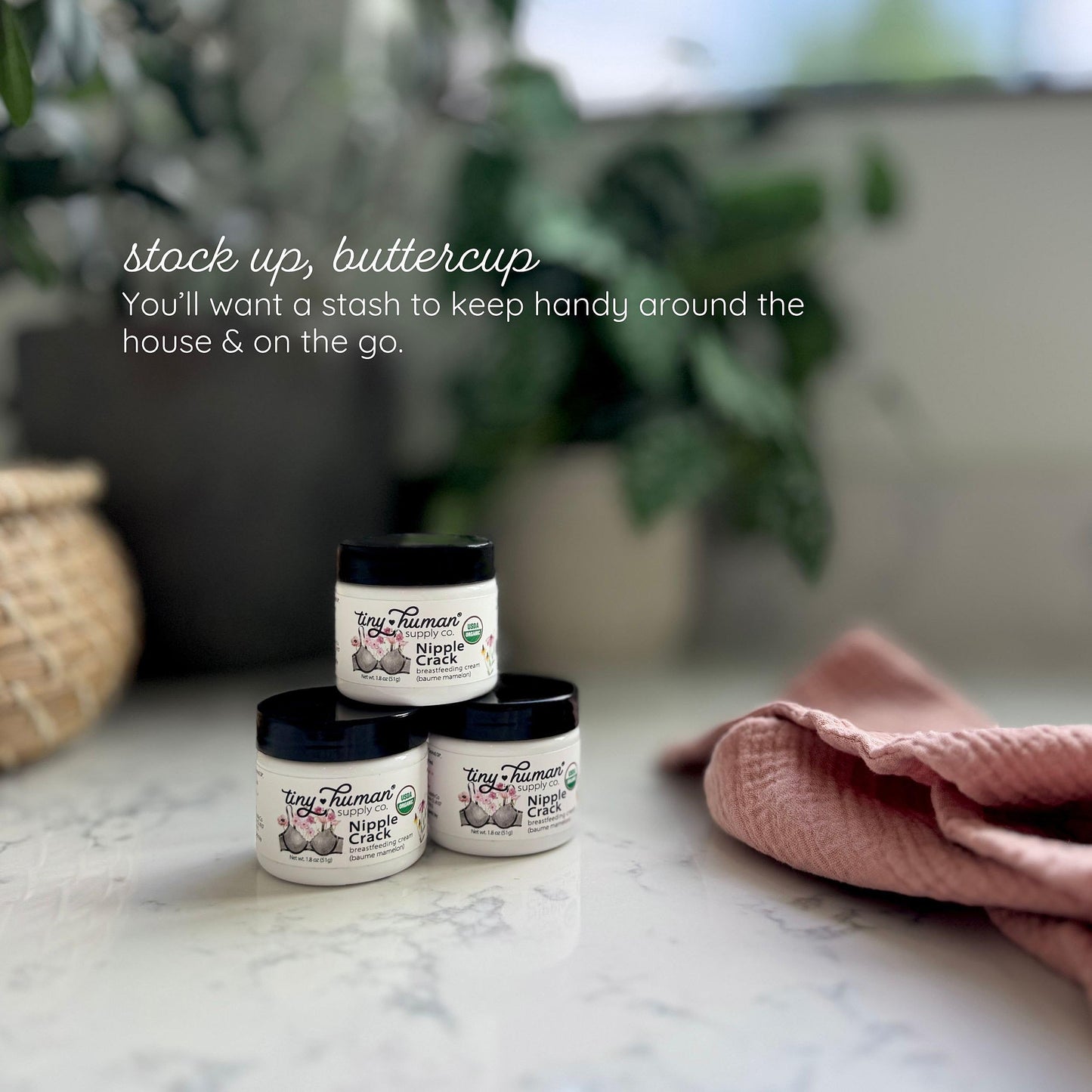Organic Nipple Cream, Nipple Crack Lanolin Free Nipple Butter, Balm for Breastfeeding Mother, No Need to Wash Off, Safe for Baby and Mama