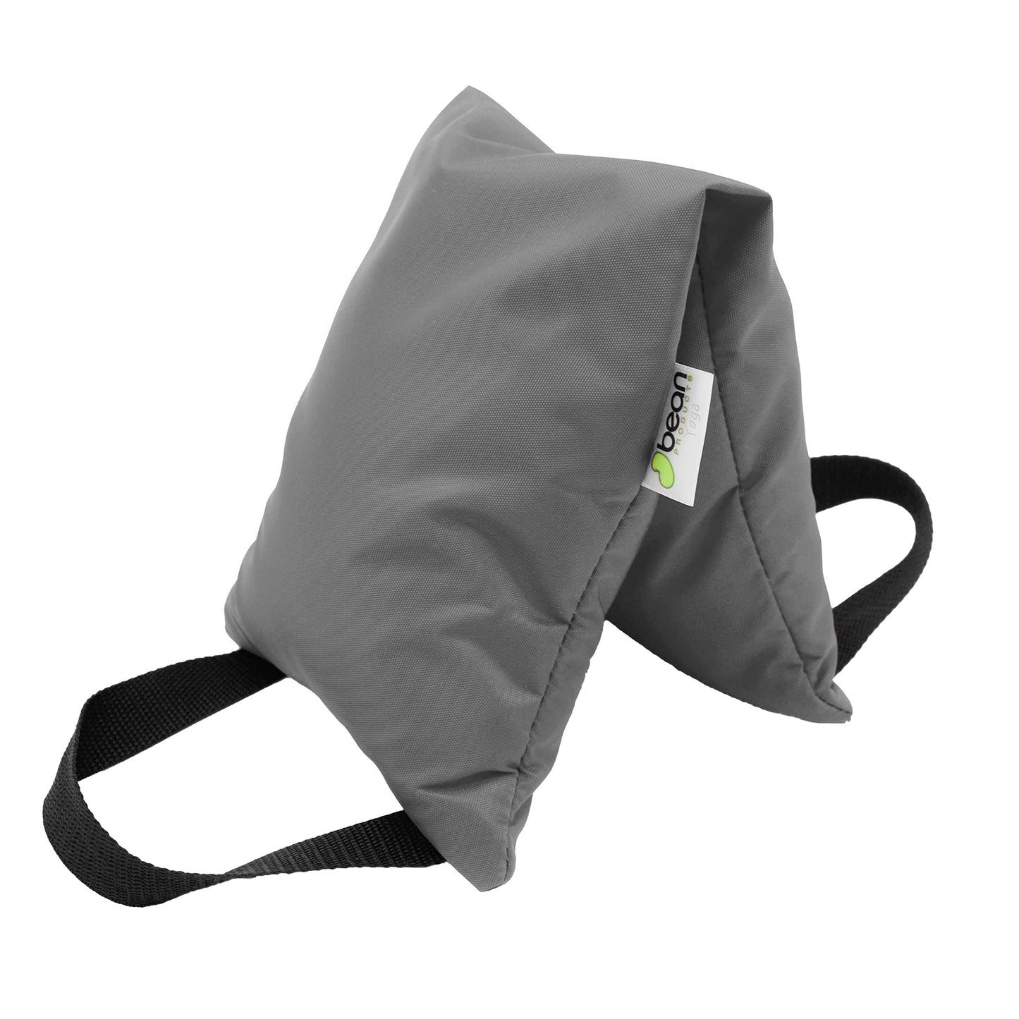 Bean Products Yoga Sandbag 10 LB - Filled - Durable Charcoal Nylon - Two Handle Design DUST Free Washable Commercial Studio Quality Pilates Stretching Fitness Weight Training - Made in USA