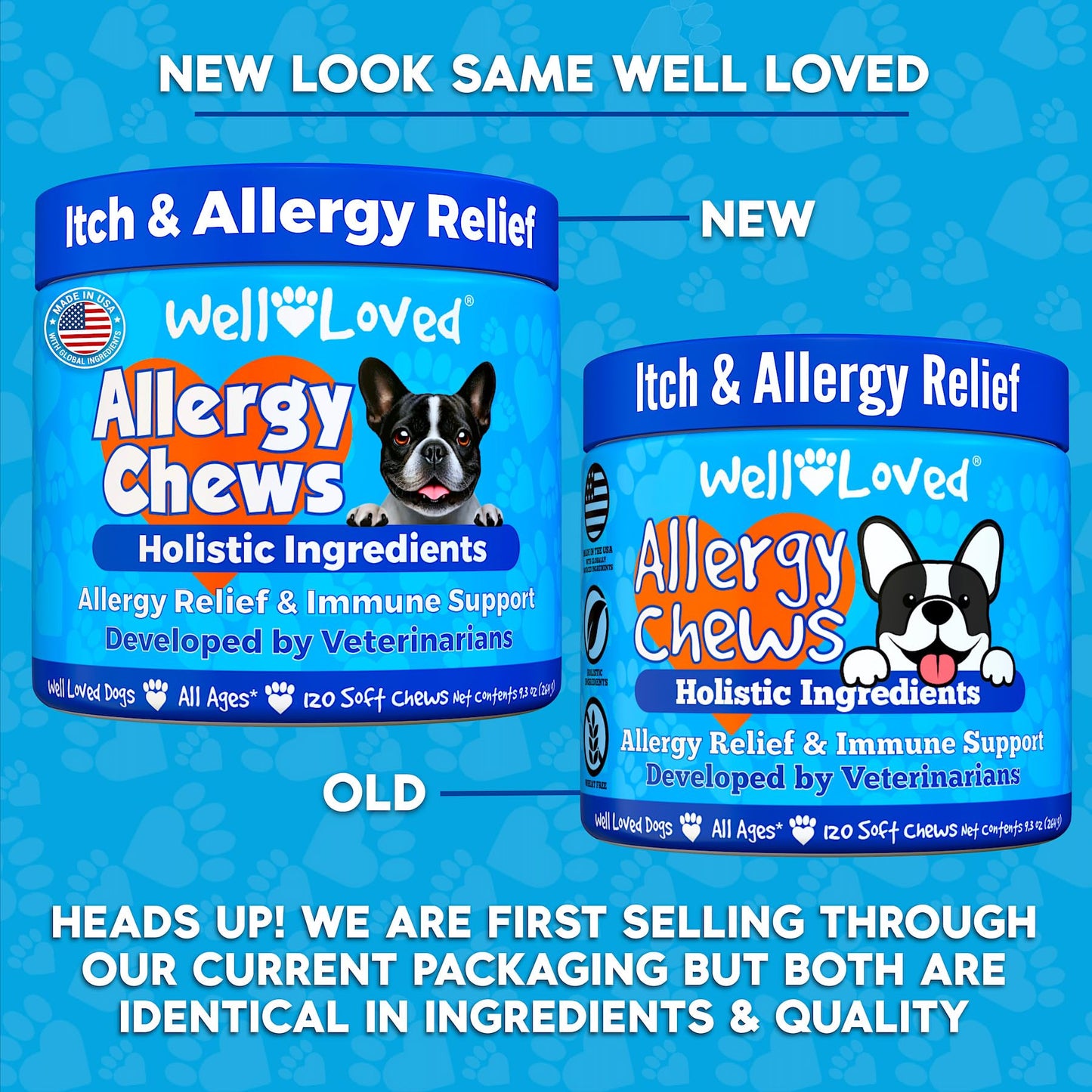 Well Loved Dog Allergy Chews - Dog Allergy Relief, Itching Skin Relief, Hot Spot Treatment & Seasonal Allergies, Vet Developed, Anti Itch Skin Irritation Treatment, Made in USA, 120 Chews