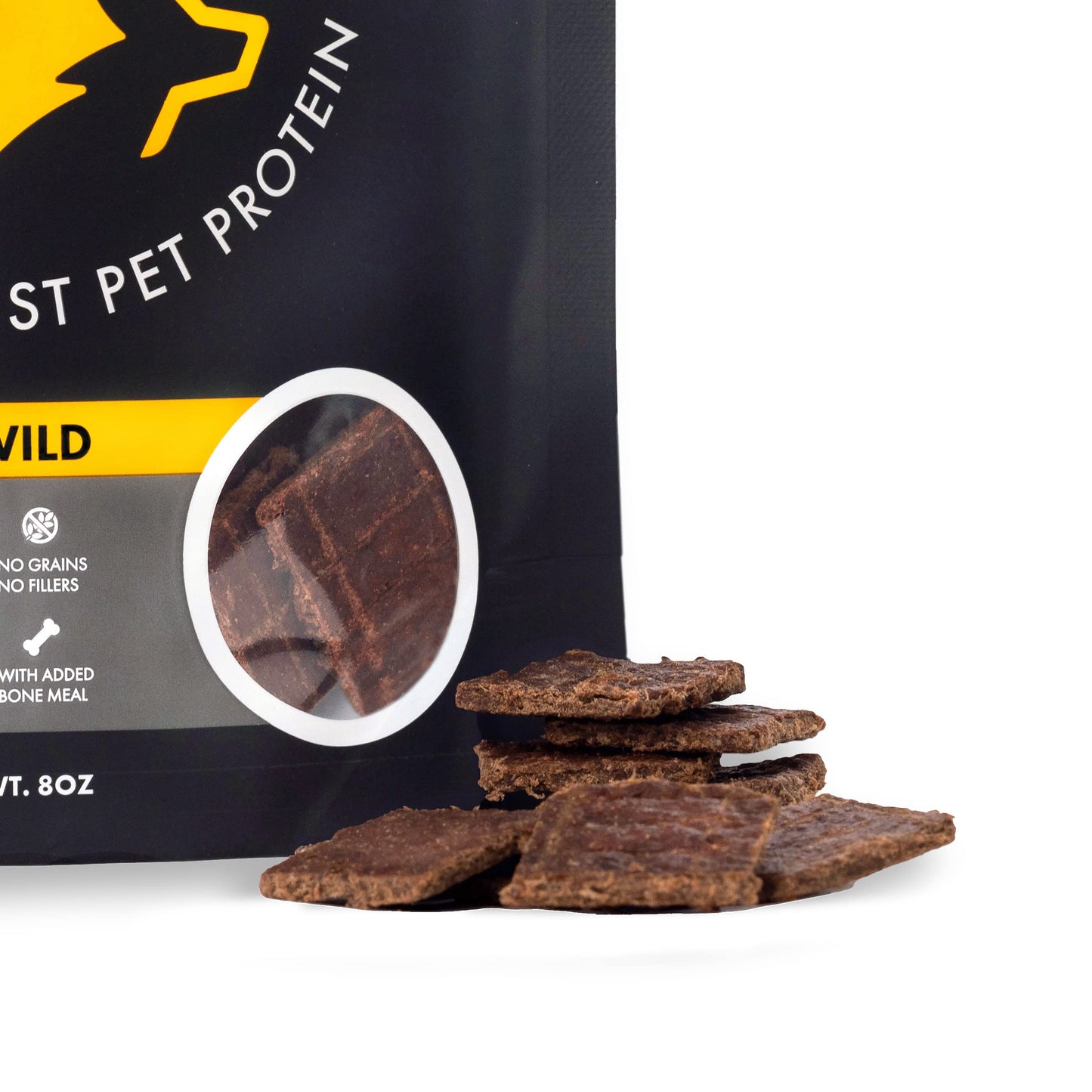 MOUNTAIN WILD Venison Jerky Training Treats for Dogs – Elk & Deer Meat Protein Dog Treat High-Value Reward – All-Natural, No Fillers, Grain-Free, No Preservatives – 8 oz (2 Pack)