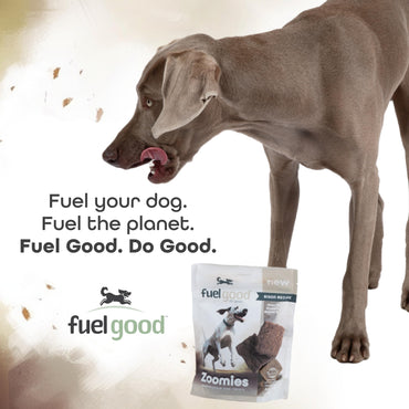 Fuel Good Zoomies Bison High Protein Dog Treats - 6oz Bag - High Protein Treats for Dogs, Made in The USA, Wheat and Corn Free