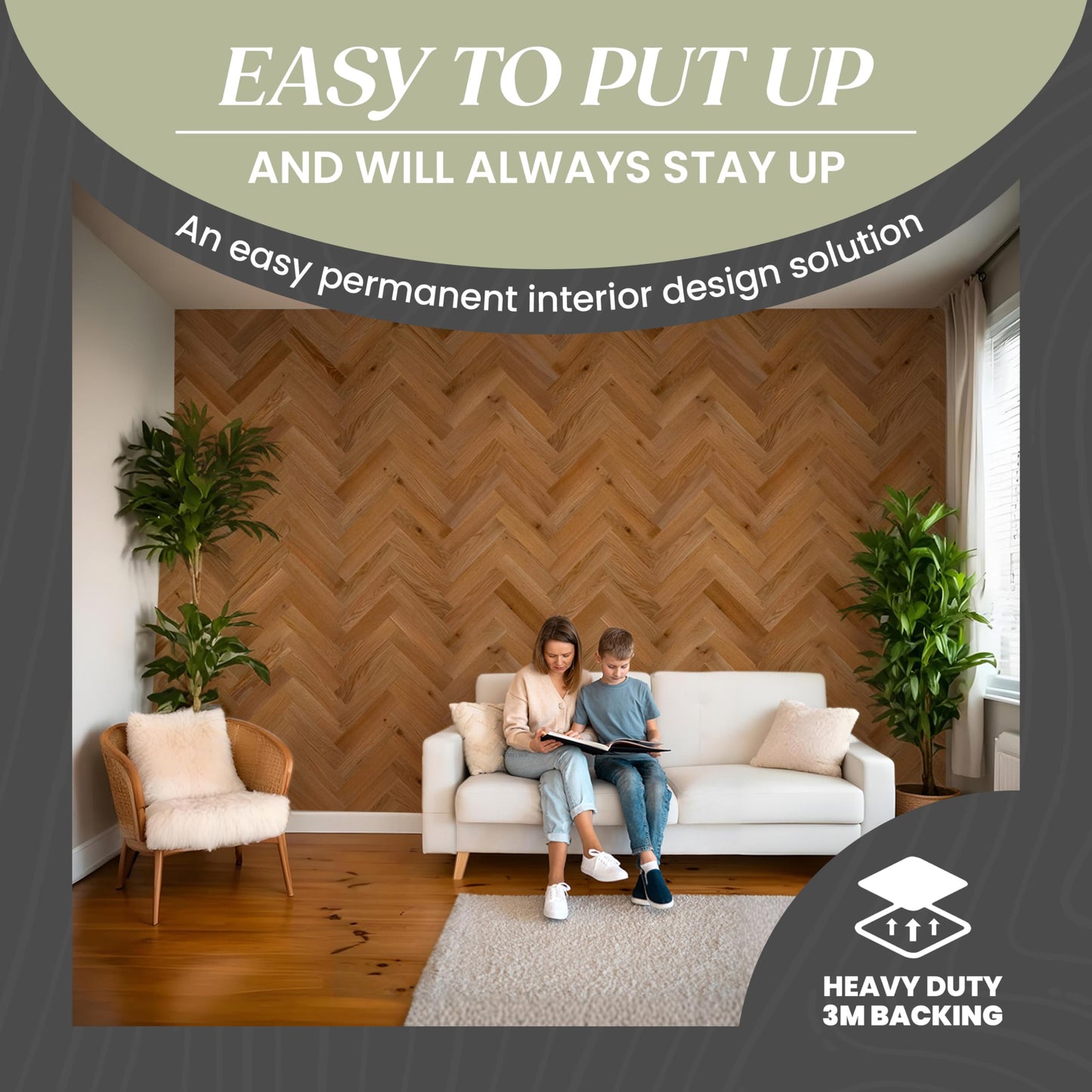 Timberchic 100% Wood Wall Planks - Made in USA - Peel-and-Stick Panels for Interior Decor - DIY Adhesive Wall Panels, Golden Oak (3" x 10 Sq Ft)
