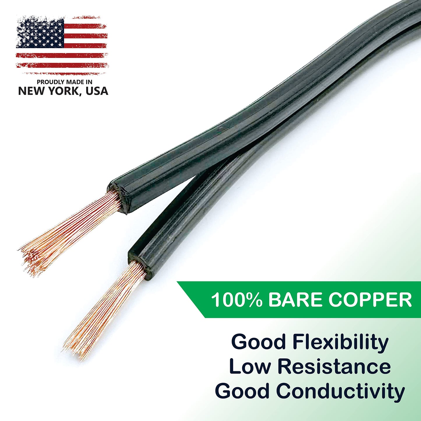 NATIONAL Wire&Cable 10/2 Low Voltage Landscape Lighting Wire - Made in USA - 10-Gauge 2-Conductor - 50 Feet