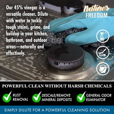 Nature's Freedom 30% Concentrated Vinegar, 2 Gallons - 6X Strength