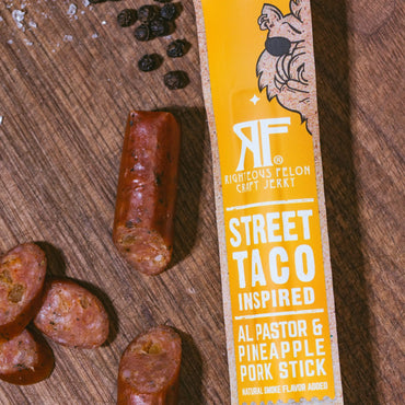 Righteous Felon Meat Sticks | 100% Pork Sticks | Gluten Free & Keto Meat Sticks | Low Sugar & High Protein Pork Sticks | Healthy Snack for Adults | Jerky Gifts for Men | Street Taco, 10 Pack