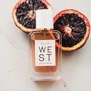 Ellis Brooklyn WEST Eau de Parfum, Citrus-Inspired Women’s Perfume with Blood Orange, Pear Blossom & Vetiver, Clean, Vegan, Cruelty-Free Fragrance, Made in the USA, 50ml / 1.7oz