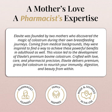 Elavite Colostrum Powder (Chocolate) Grass Fed Colostrum Supplement for Gut Health, Immune Support Healthy Hair, Skin & Nails - 30 Servings