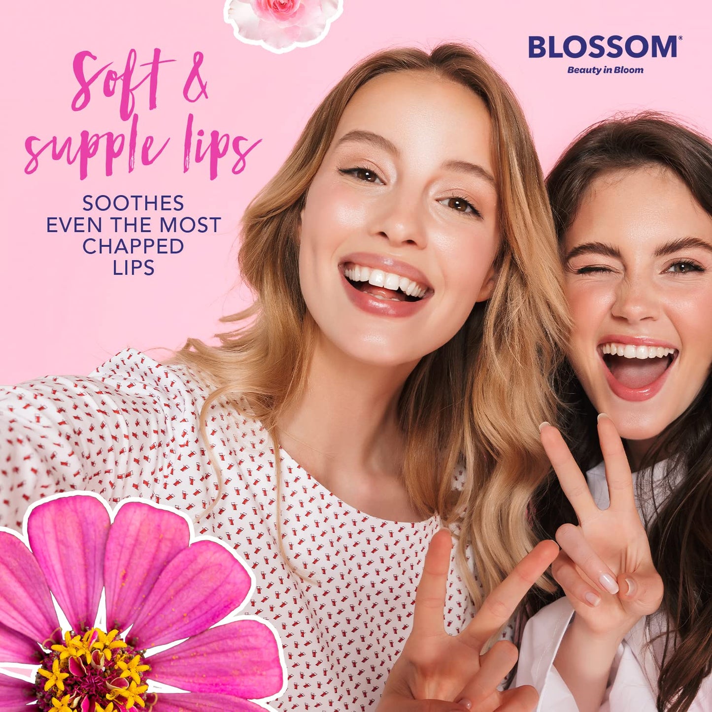 Blossom Roll on Lip Gloss, Scented Clear High Shine Moisturizing Lip Oil, Non Sticky, Infused with Real Flowers, Made in USA, 0.2oz, Vanilla Hemp