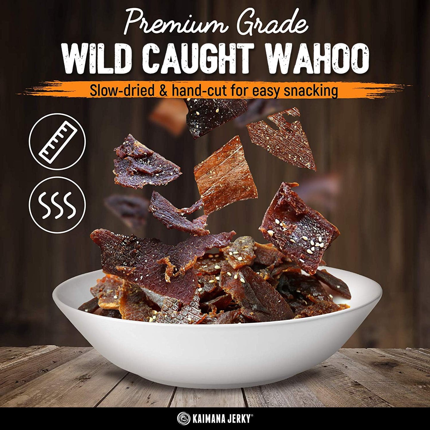 Wahoo Ono Fish Jerky Variety Sampler- Smokin' Hickory O.G, Island Citrus & Spicy Chili - Organic, Gourmet Smoked Fish Strips, Rich in Omega-3 & Protein, Low-Calorie, Low Sodium & Sugar- 3/0.5 oz Variety Pack