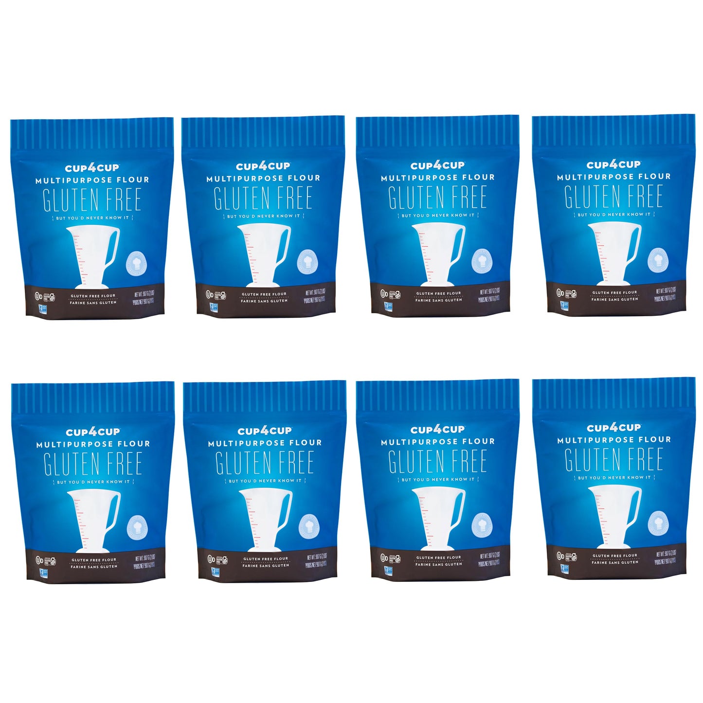 Cup4Cup Multipurpose Flour, 2 Pounds, Certified Gluten Free Flour, 1:1 All Purpose Flour Substitution, Non-GMO, Kosher, Made in the USA