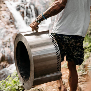 Breeo Smokeless FIrePit (Y Series - Stainless Steel) | 21 inch Portable Smokeless Fire Pit for Outside | 31 Pounds | Ideal for Families Compatible with Wide Range of Breeo Accessories