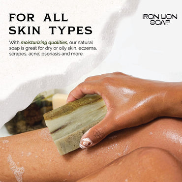 ILS Soap co - Roasted Rice Green Tea (Green Tea, Turmeric, Vanilla & Rice) All Natural Bar Soap for All Skin Types - Plant Based, Cold Process and Handmade in the USA (single bar)