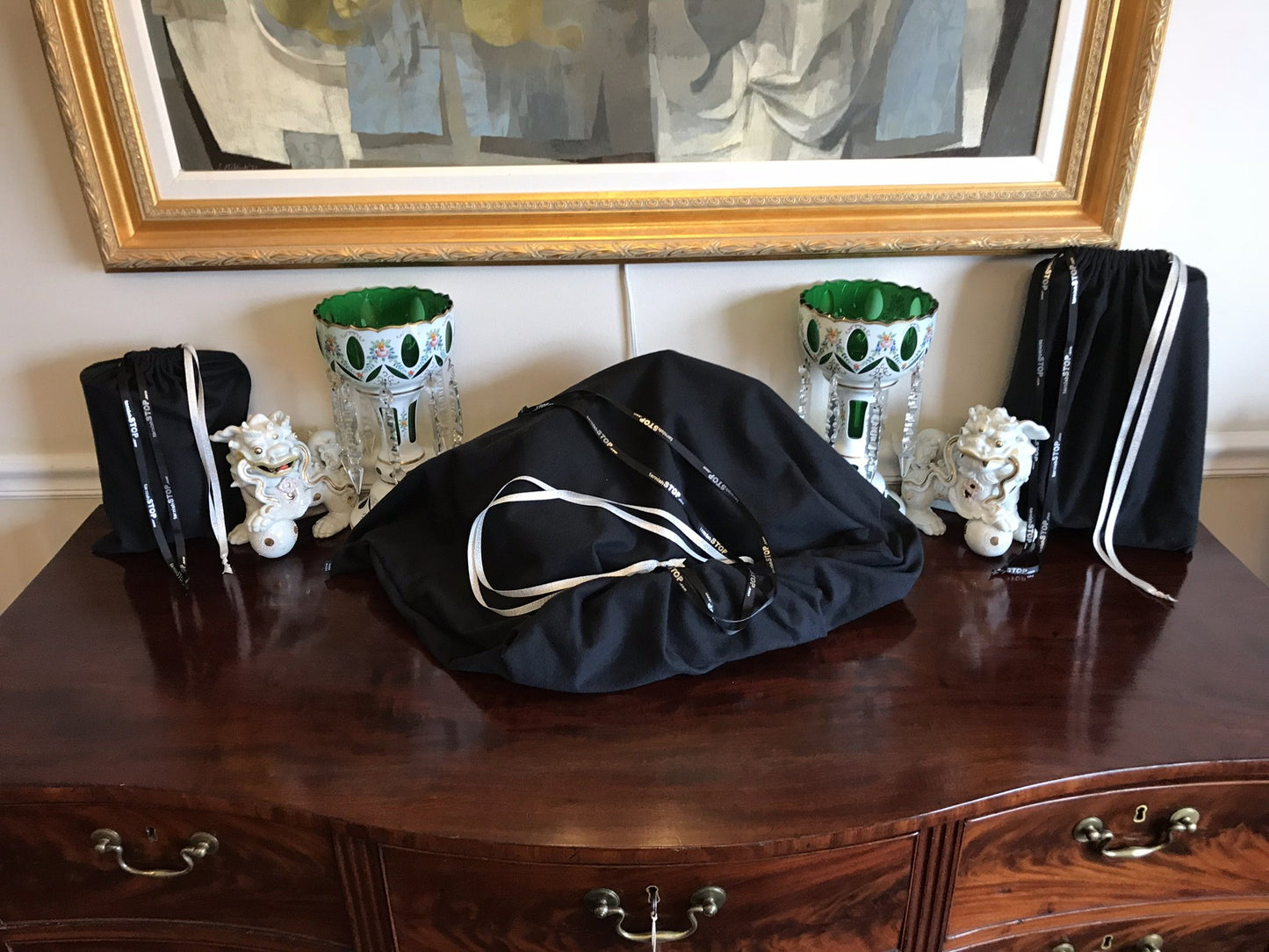 tarnishSTOP Anti Tarnish Bag for Silver Storage - USA Made Luxury & Quality, Small 13"x10" - in Tuxedo Black