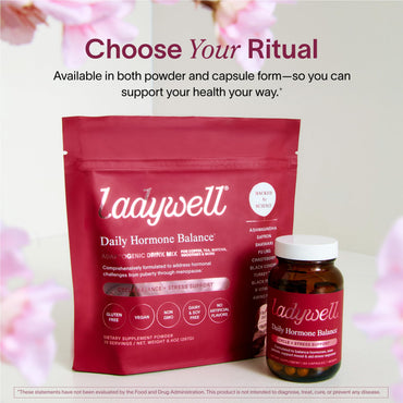 Ladywell Daily Hormone Balance Capsules - Targeted Women's Health Supplement - Adaptogens, Vitamins, Functional Mushrooms, Amino Acids - Science-Backed, Plant-Based, Naturally-Effective - 60 Capsules