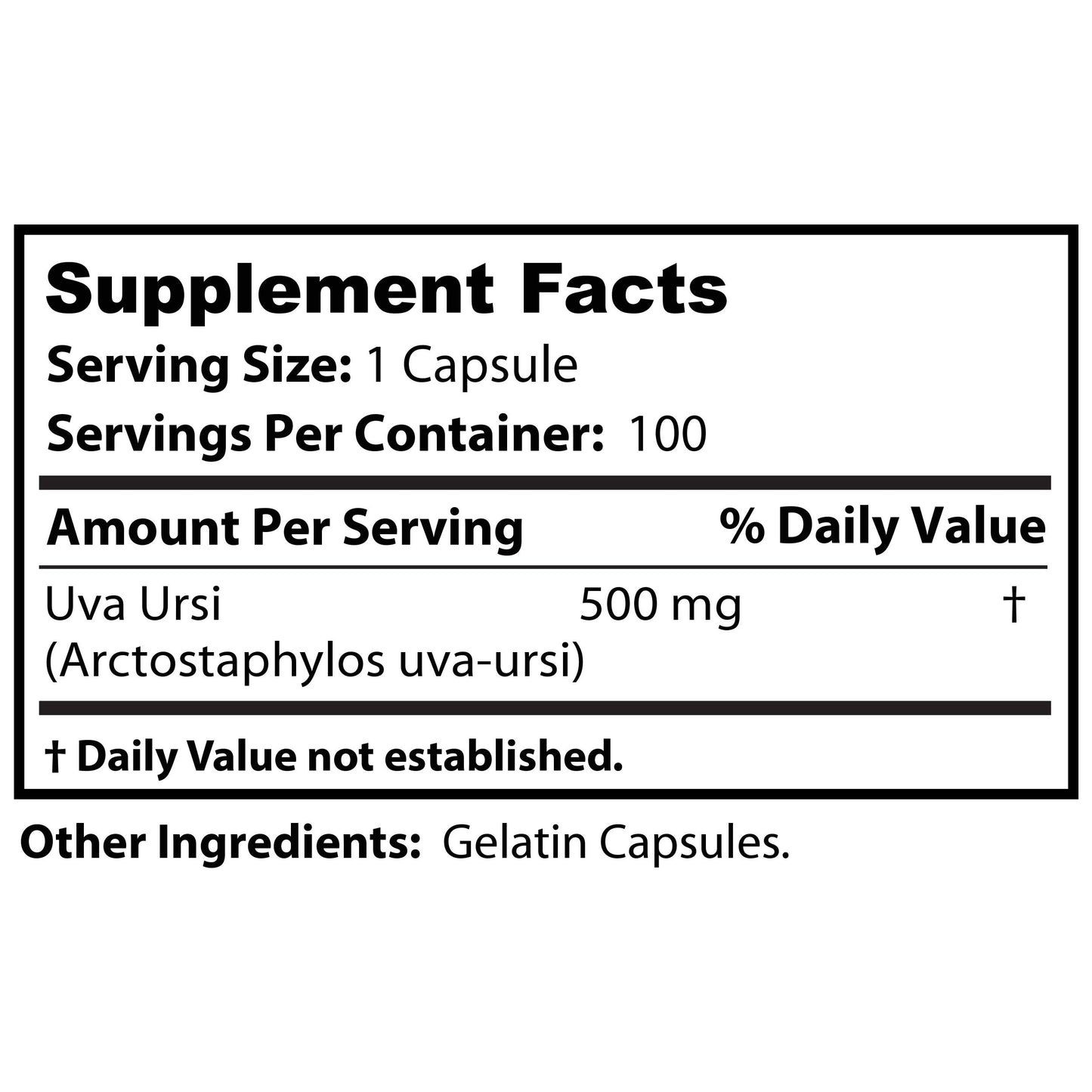 Dr Clark Store Uva Ursi Urinary Tract Support - 500 Mg, 100 Vegan Supplements, Immune Booster