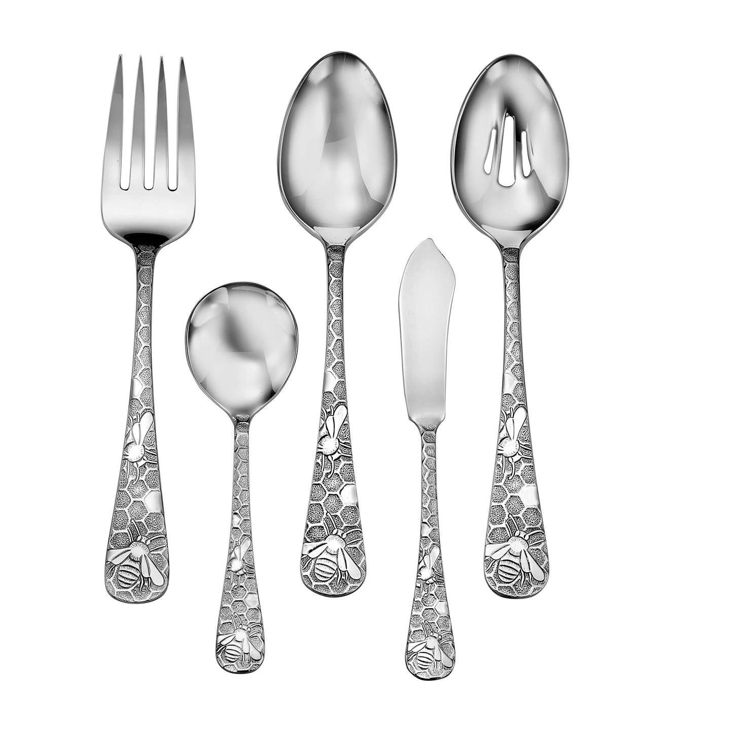 Liberty Tabletop Honey Bee 65pc Flatware Set Service For 12 Serving Set Included Silverware MADE IN USA 18/10