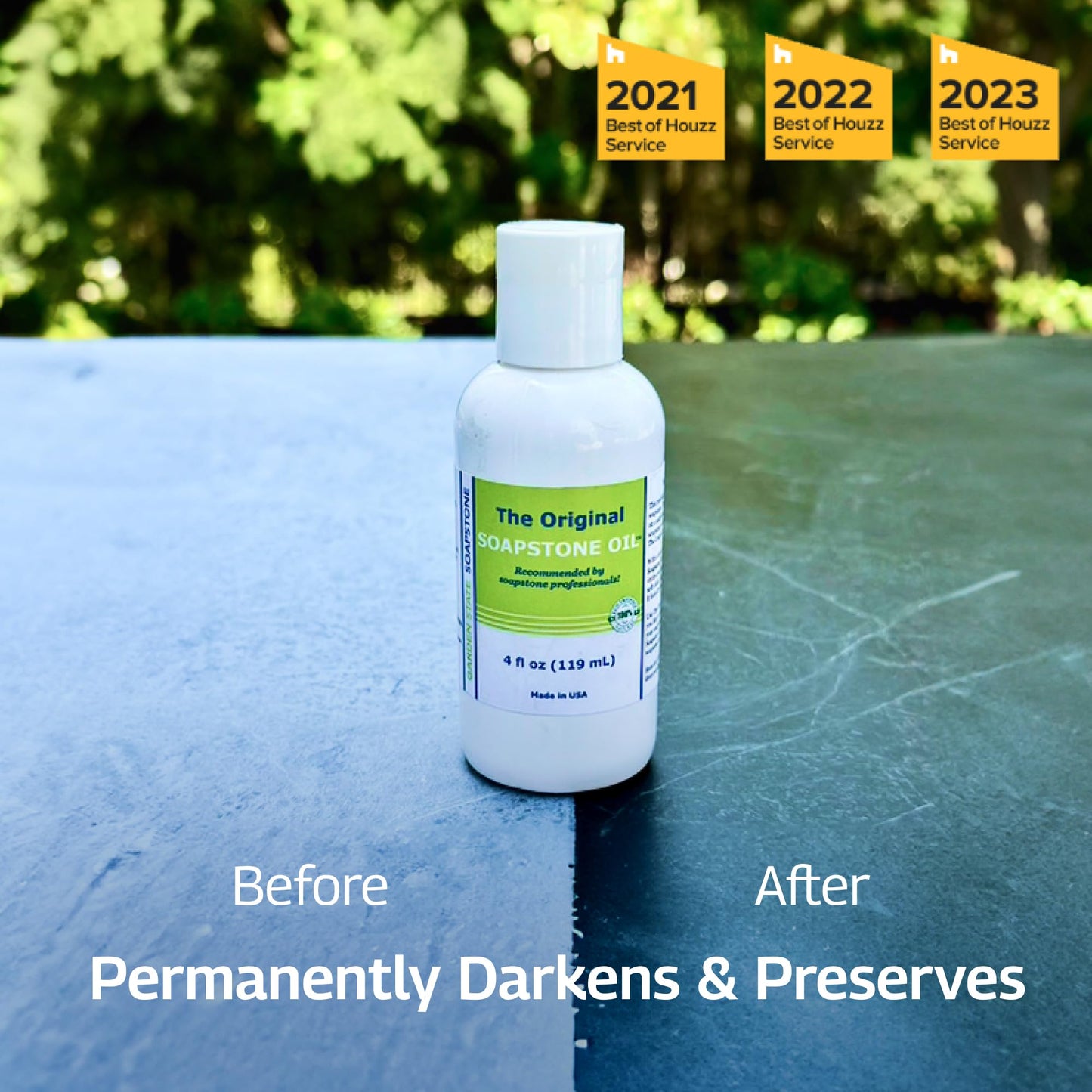 The Original Soapstone Oil | Food-Safe Natural Oil for Soapstone Countertops – Enhances & Darkens Stone, Low-Maintenance Formula