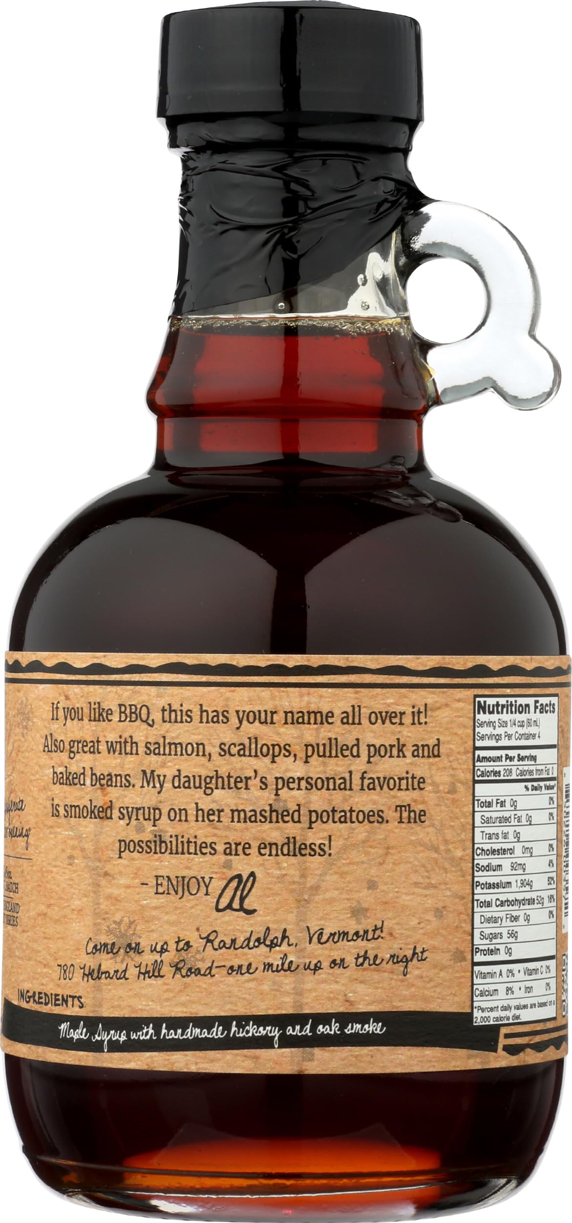 WOOD'S Smoked Maple Syrup – Small-Batch Vermont Maple Syrup Cold-Smoked Over Hardwood | Sweet & Savory Flavor | Natural, Vegan Sweetener for BBQ, Cocktails, Glazes & Gourmet Dishes | 8.45 Fl Oz (250mL)