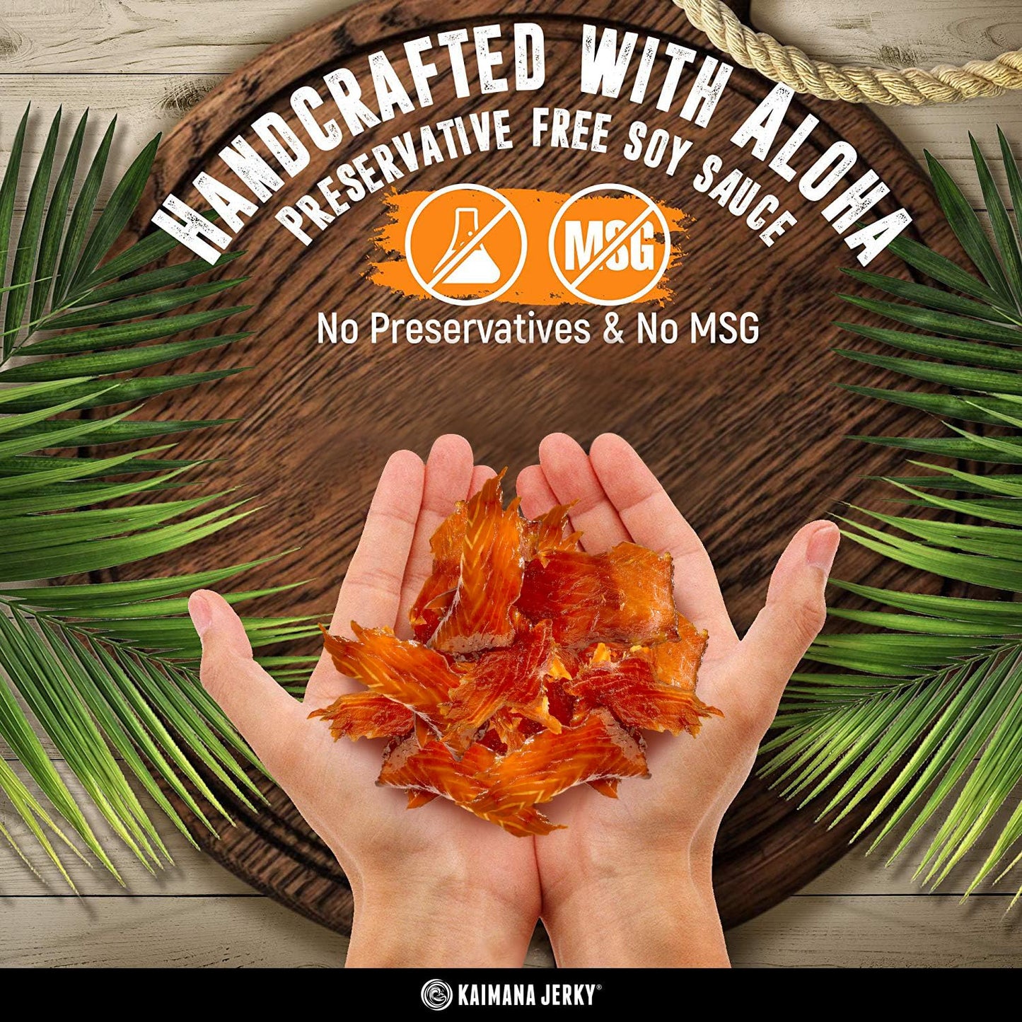 Kaimana Jerky Wild Caught Salmon Jerky - Organic Dried Fish Strips, Rich in Omega-3 & Protein, Low-Calorie, Gluten-Free, Low Sodium & Sugar - Original, Teriyaki & Spicy Flavors - 9 Pack (0.5oz)