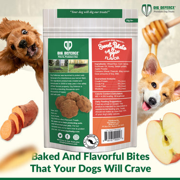 Dig Defence Premium Dog Treats - Pumpkin/Green Pea and Sweet Potato/Apples, Natural Ingredients, Baked Gourmet Snacks for Small & Big Dogs, Healthy Training Treat, 2 Pack