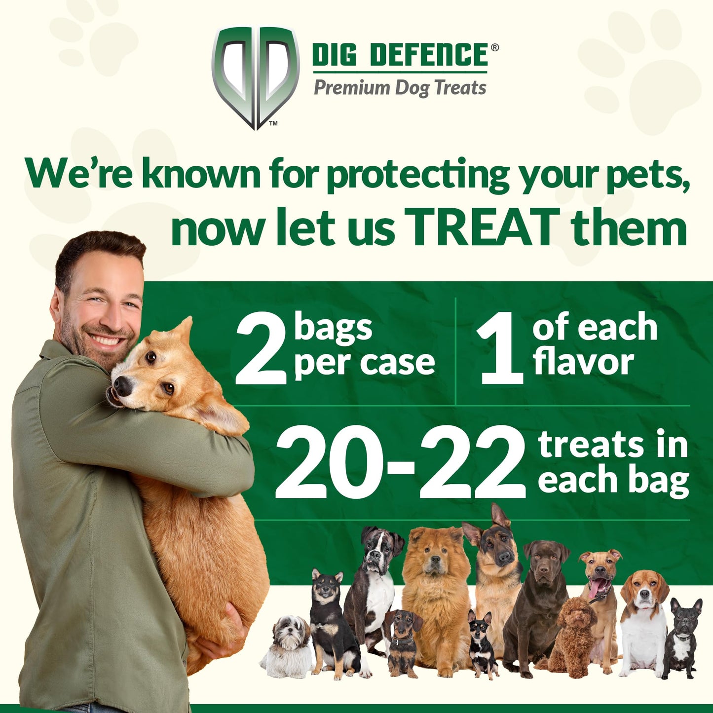 Dig Defence Premium Dog Treats - Pumpkin/Green Pea and Sweet Potato/Apples, Natural Ingredients, Baked Gourmet Snacks for Small & Big Dogs, Healthy Training Treat, 2 Pack