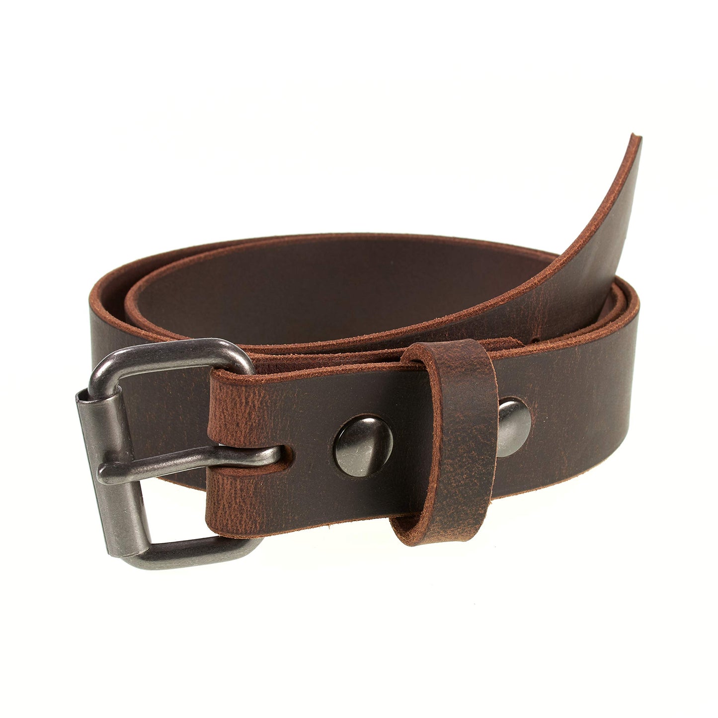 Men's Genuine Buffalo Leather Belt, 1 1/2" width, Handmade in the USA, By Amish