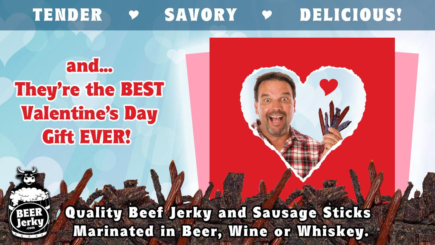 WhiskeyJerky.com, Beef Jerky and Sausage Sticks Marinated in Whiskey, Variety 3-Packs, Jerky Gifts for men (Orig & Habanero Whiskey Jerky/Beer Sausage)