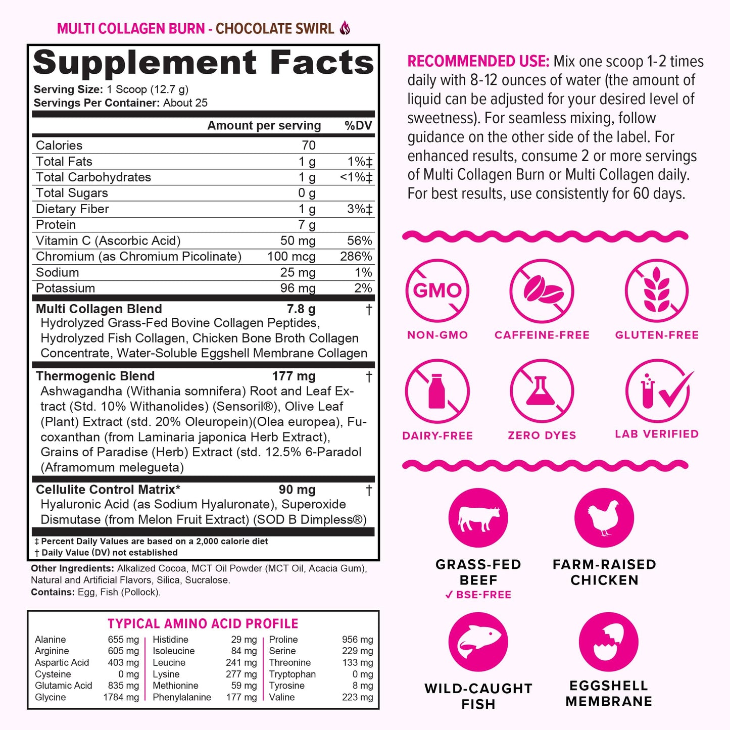 Vitauthority Collagen Peptides Powder Weight Loss Supplements | Hydrolyzed Beauty Complex for Women, Hair Skin Nails | Fat Burning Support | Chocolate Flavored 25 Servings