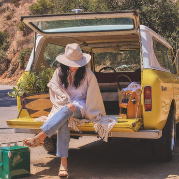 Red Land Cotton Natural 100% Cotton Breathable Basket Weave Throw Blanket - Made in USA, Lightweight, Machine Washable, All-American Comfort
