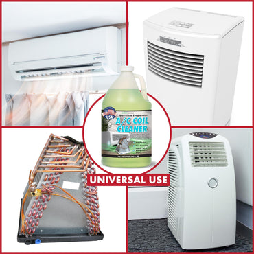 Nature's Freedom AC Coil Cleaner – 1 Gallon No Rinse Coil Cleaner for Air Conditioners, Mini Splits, Heat Pumps & Window Units – Non-Foaming, Metal-Safe Formula
