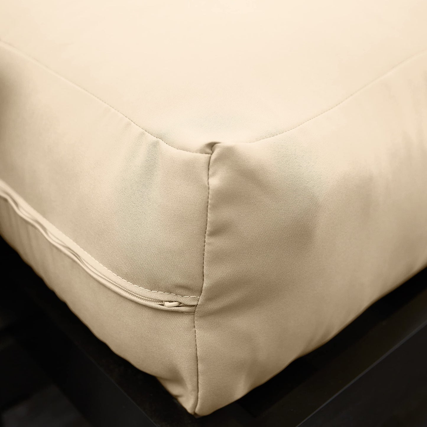 Mozaic Full Size 8-inch Cotton Twill Gel Memory Foam Futon Mattress, Ivory