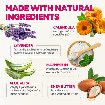 DOODLE HOG Magnesium Cream for Women Lavender Scent - Soothing Relief & Relaxation with Calendula, Aloe Vera, Shea Butter - Topical Magnesium Cream for Sleep - USA Made - (4 oz, Lavender)