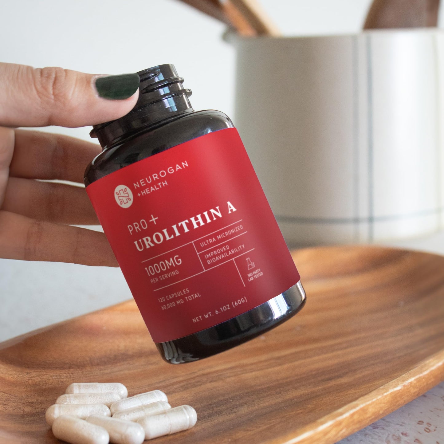 Neurogan Enhanced Strength Urolithin A Pro Capsules - 1000mg, 120 Count - Advanced Cellular Health & Vitality - 60,000mg Ultra Micronized - Lab Verified, Made in USA*