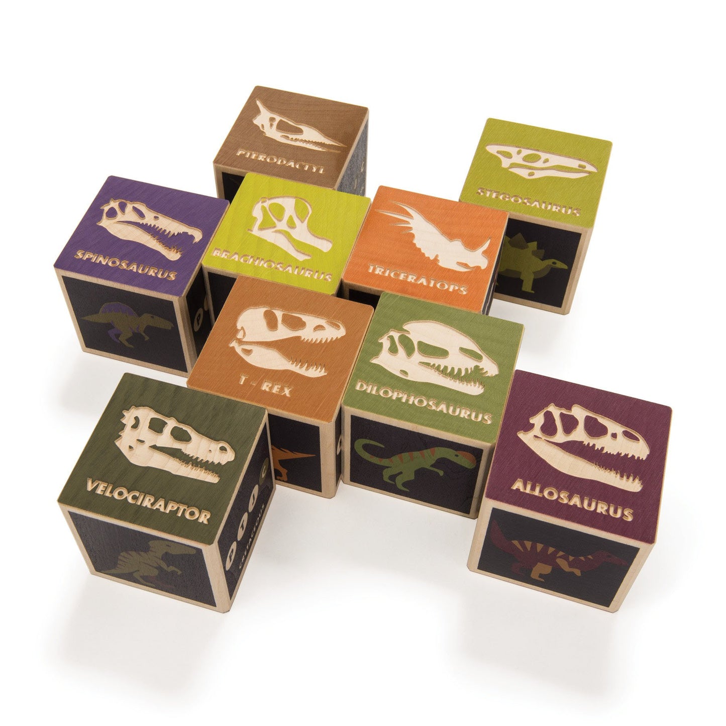 Uncle Goose Dinosaur Blocks - Made in The USA