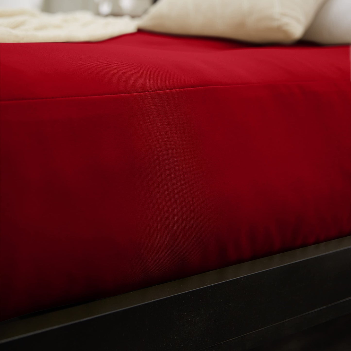 Mozaic Full Size 8-inch Cotton Twill Gel Memory Foam Futon Mattress, Red
