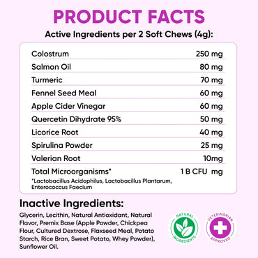 Dog Allergy Relief Chews for Itchy Skin - Seasonal and Food Allergy Chews for Shedding, Licking Paws, Hot Spot, Ears - USA Product - Omega 3 Fish Oil Skin & Coat Supplement - Anti Itch Immune Treats