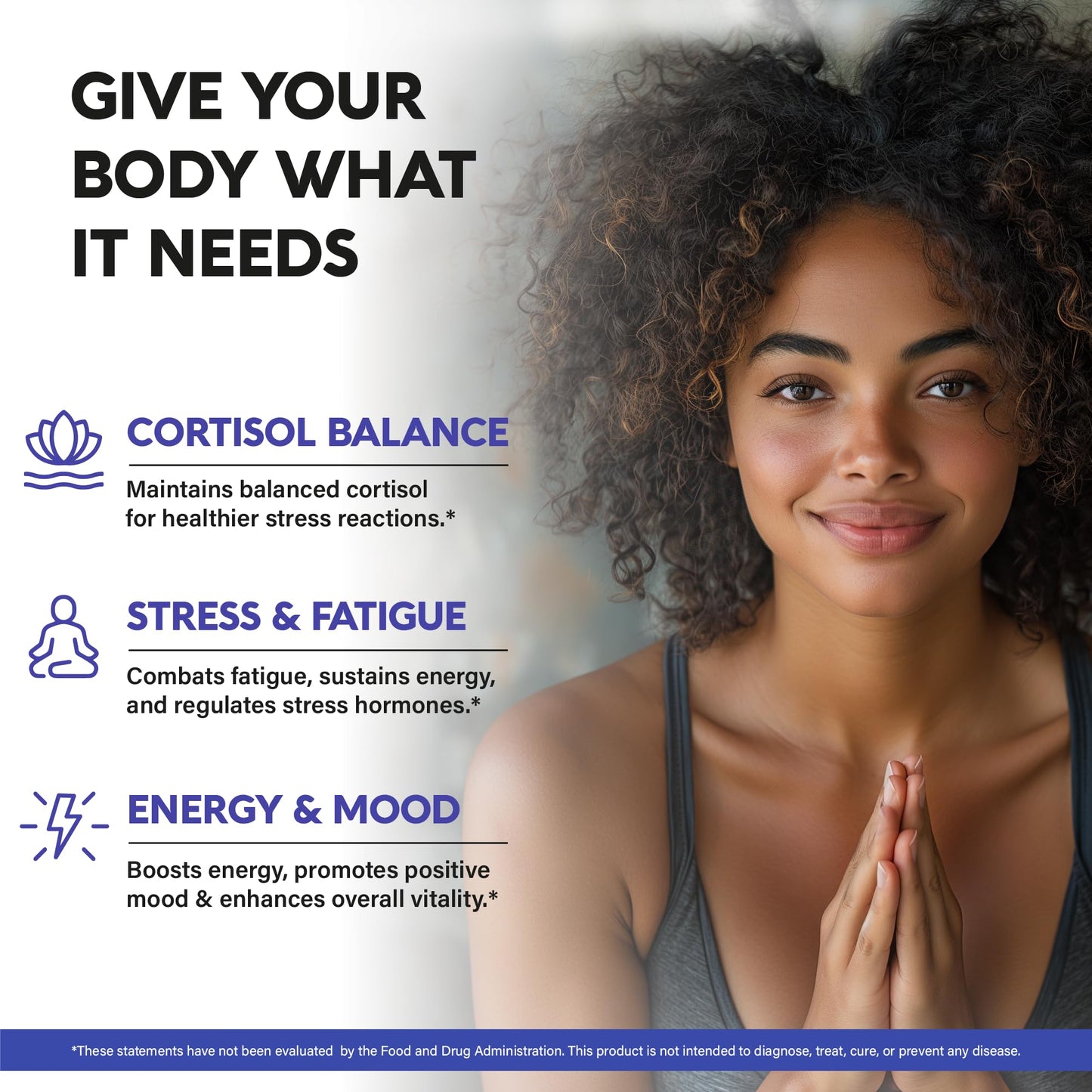 Cortisol Supplement for Women - Natural Based Hormone Balance - Ashwagandha | Rhodiola | Holy Basil | L-Theanine - Mood, Focus & Sleep Support - Made in USA - Vegan, Non-GMO - 120 Capsules for 4 Month