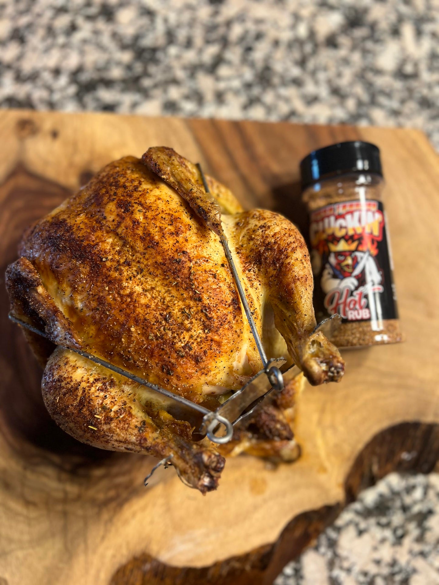 Turbo Trusser | Cluckin' Hot Rub | For Chicken, Turkey, Duck, Pork & Veggies | Perfect Blend of Smooth Heat & Flavor | Made in the USA | 6 Oz