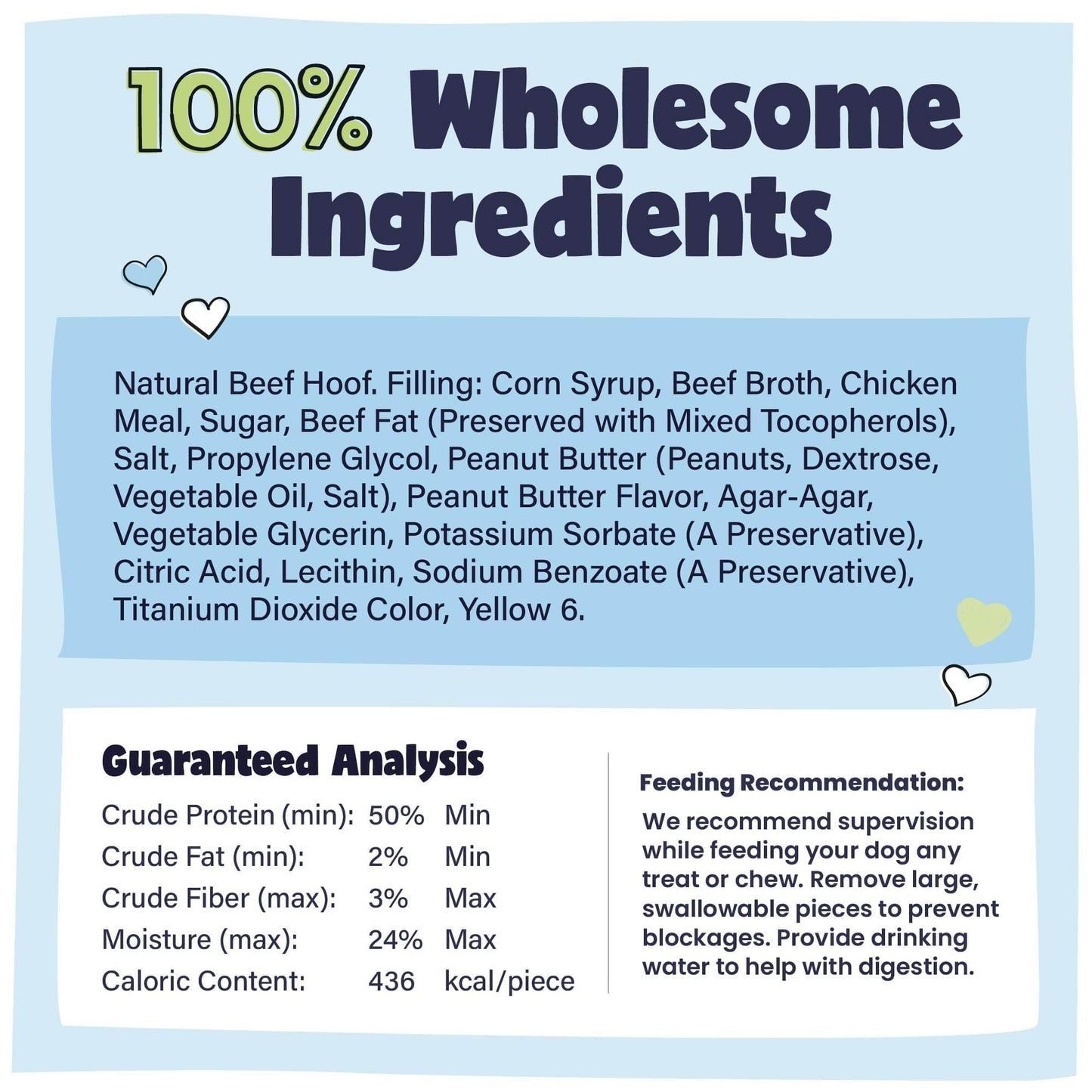 Pawstruck Peanut Butter Filled Cow Hooves for Dogs – Made in USA, Long-Lasting Dental Treats and Chews – Beef Hoof – 5 Count