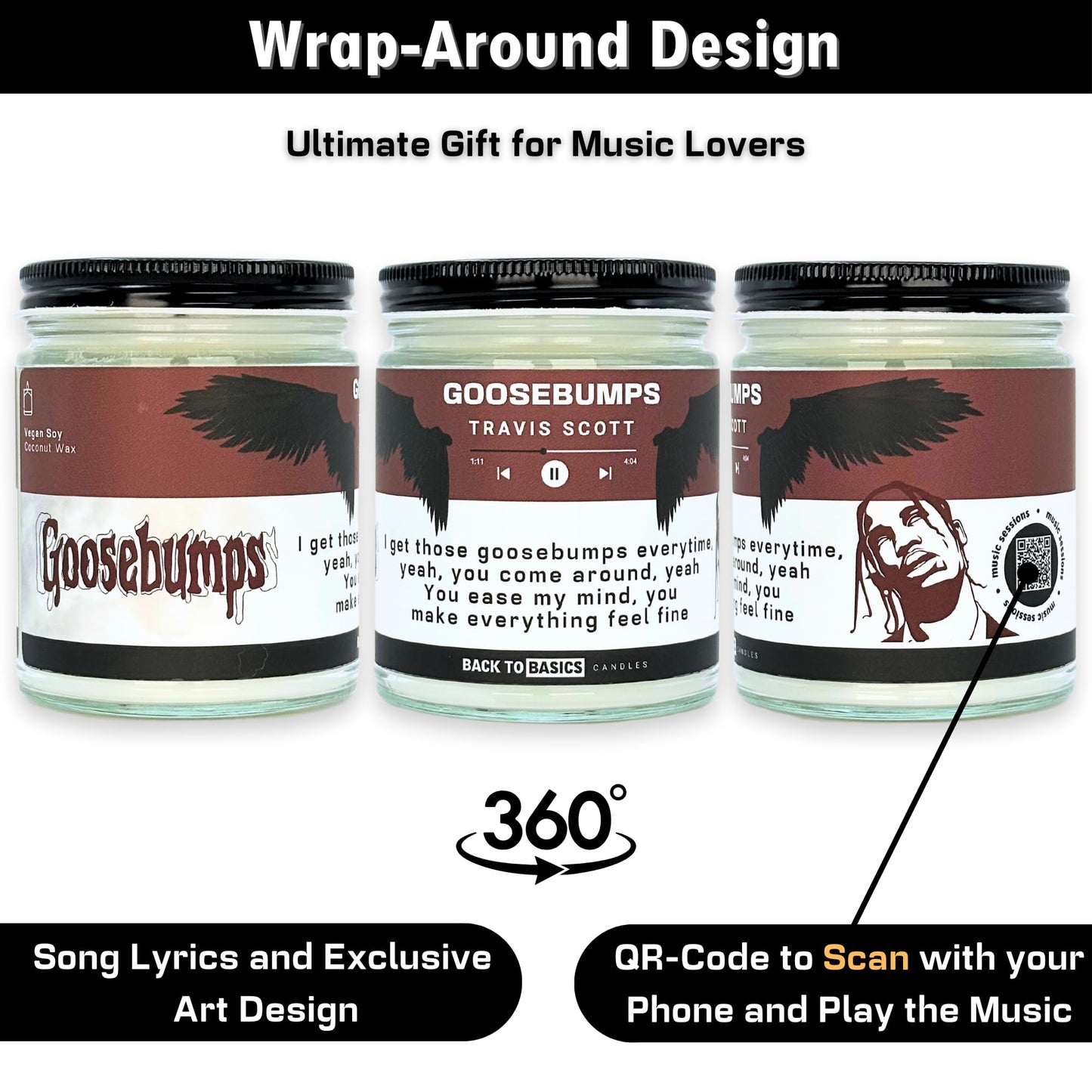 Back to Basics Candles | Goosebumps - 9oz Soy Wax Lavender Scented Cdle for Home Decor, Birthday Gifts for Women, Men, Best Friend | Relaxing Aromatherapy Made in USAan