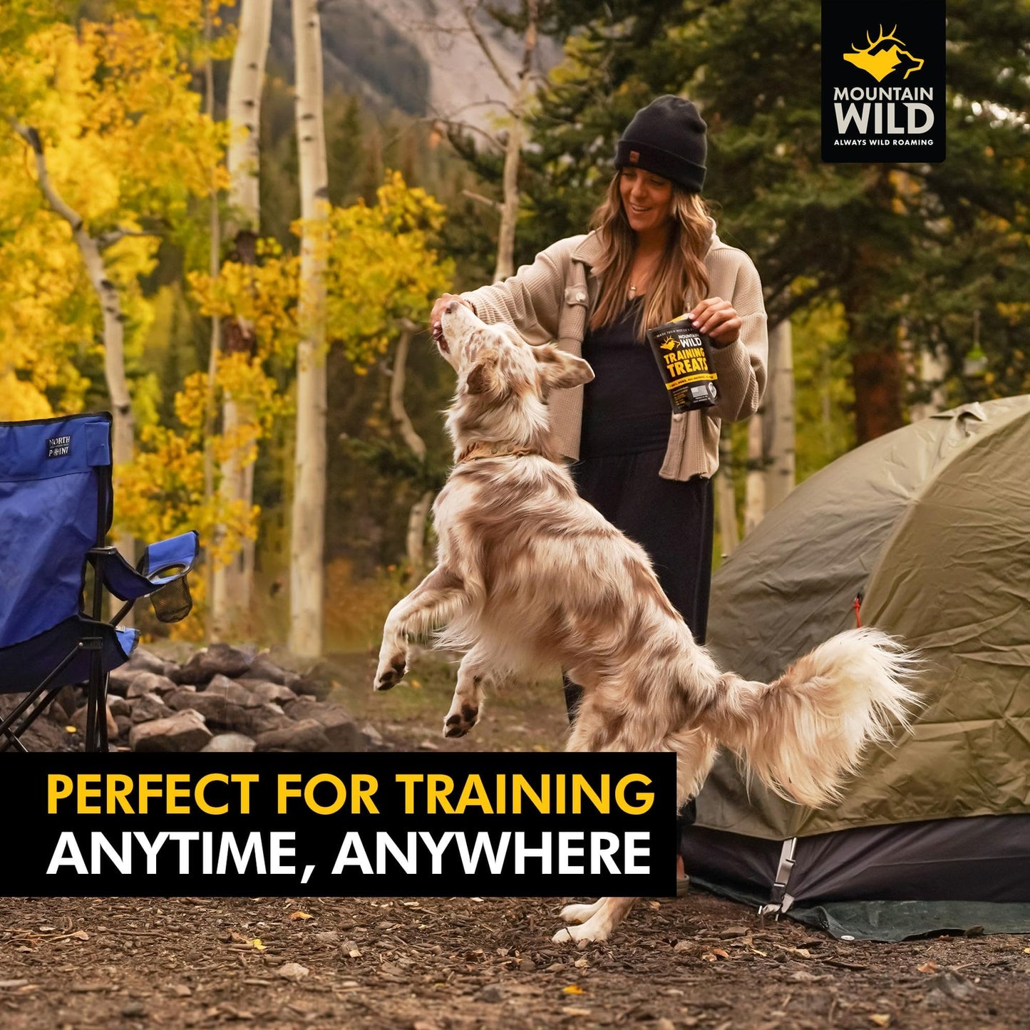 MOUNTAIN WILD Training Treats for Dogs & Puppies – Elk & Venison Protein Puppy & Dog Treat – High Value, All-Natural, No Fillers, Grain-Free, No Artificial Preservatives – 4oz, 1 Bag