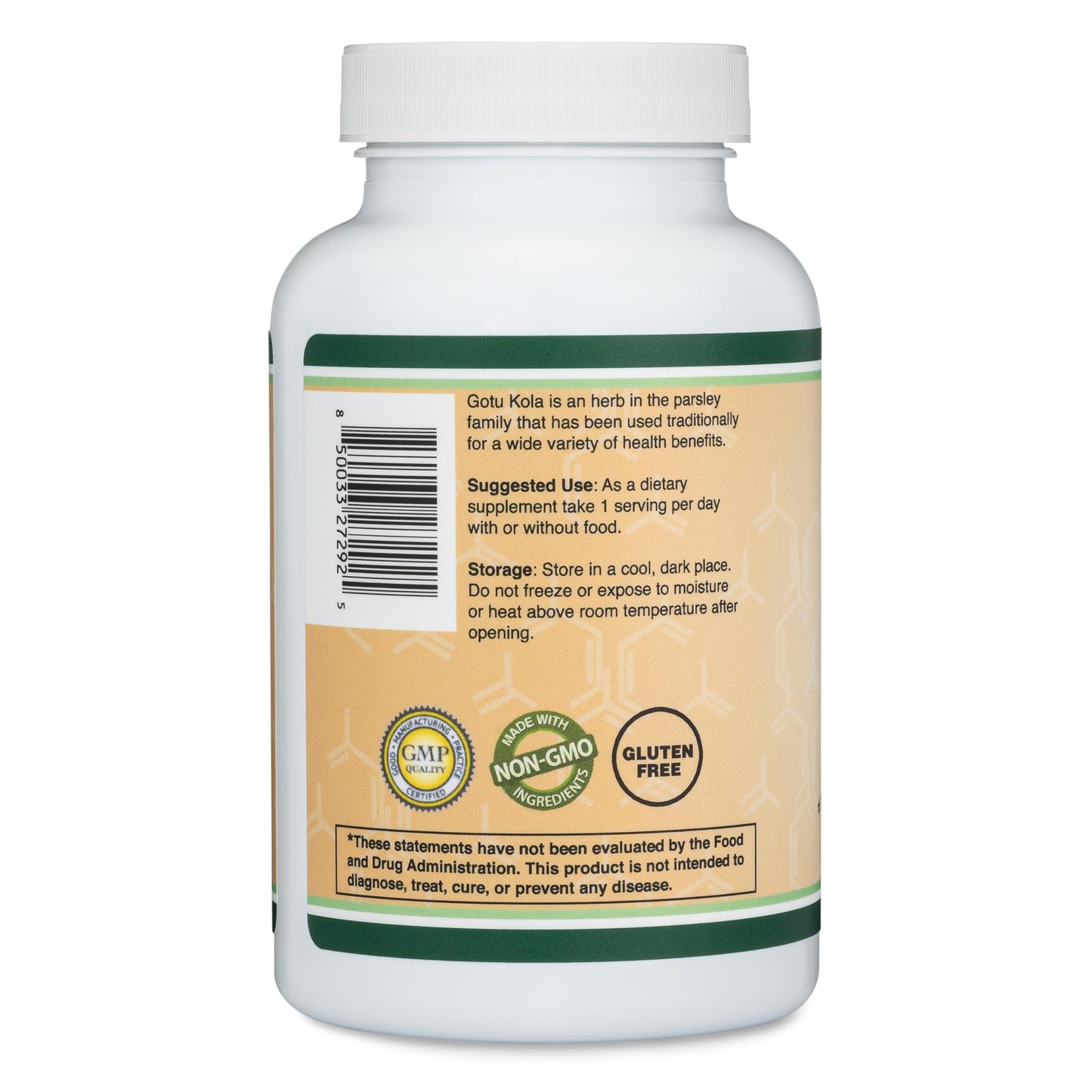 Gotu Kola Capsules (Centella Asiatica) 1,000mg of Per Serving (120 Capsules) No Fillers, Vega, Safe, Non-GMO, Gluten Free (Gotu Kola Extract for Relaxation and Cognitive Function) by Double Wood