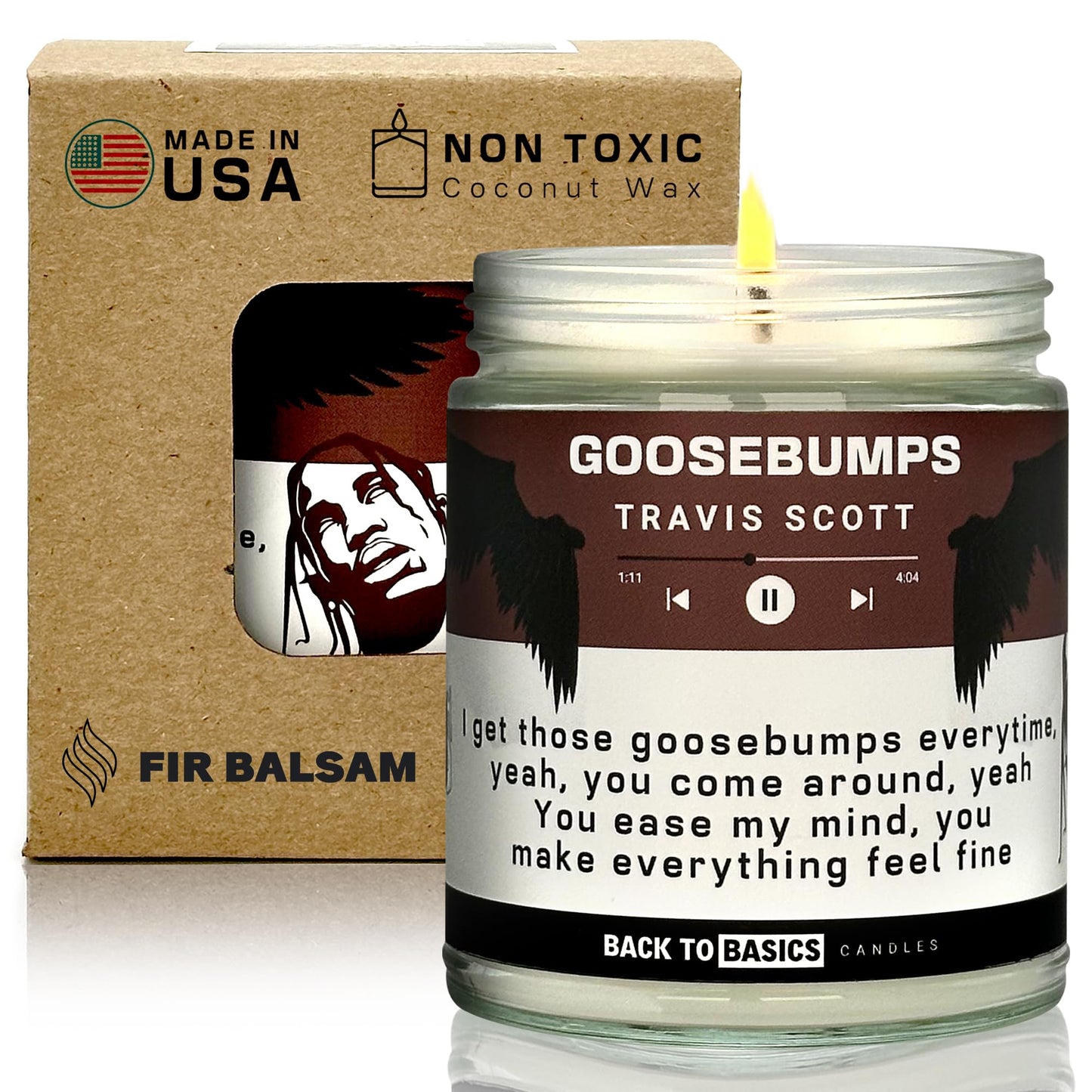 Back to Basics Candles | Goosebumps - 9oz Soy Wax Lavender Scented Cdle for Home Decor, Birthday Gifts for Women, Men, Best Friend | Relaxing Aromatherapy Made in USAan