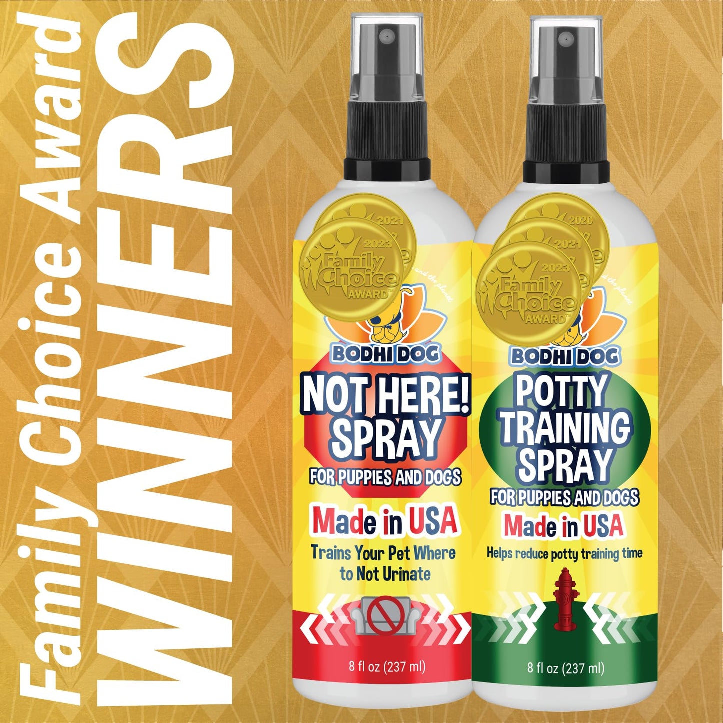 Bodhi Dog Not Here! Spray & Potty Training Spray - Puppy Training for Potty Pads - Indoor & Outdoor Potty Training for Dogs & Puppies - Safe and Effective Formula - Made in USA, New Puppy Bundle