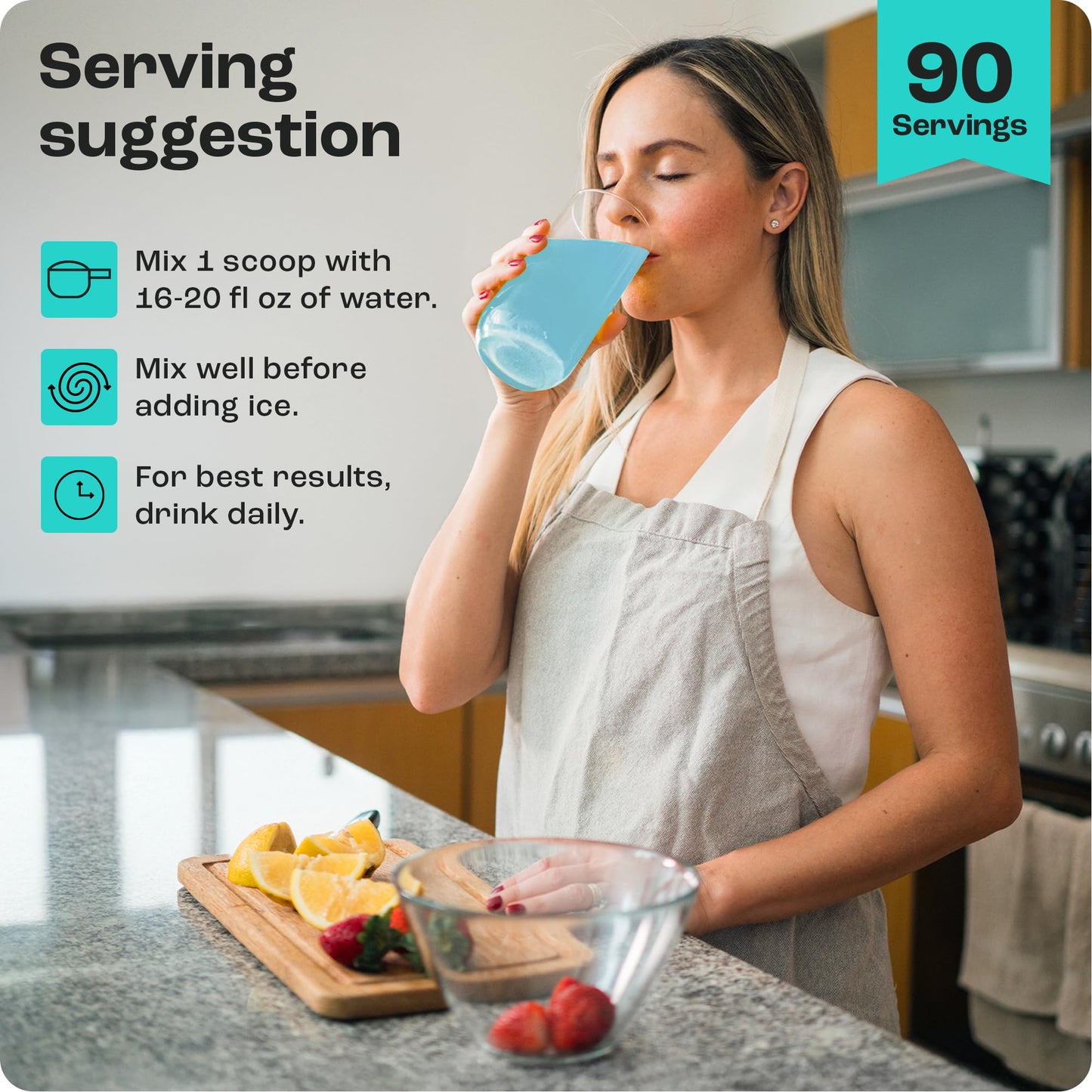 KEY NUTRIENTS Multivitamin Electrolytes Powder No Sugar - Sweet Blue Raspberry Electrolyte Powder - Endurance & Energy Supplement - Hydration Powder - No Calories - 90 Servings - Made in USA