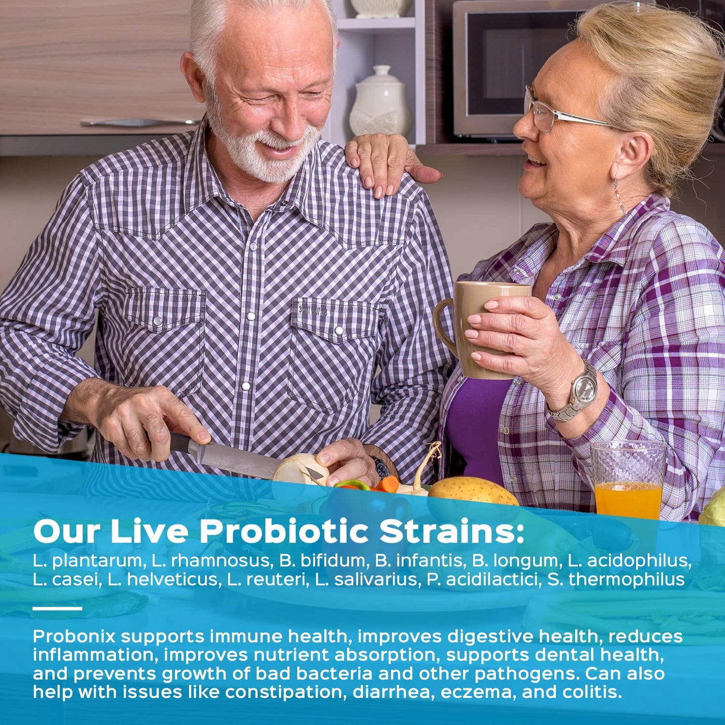 Probonix Humarian Liquid Probiotics for Adults - 12-Strain Probiotic Drops to Fortify Gut Health, Immunity and More - 30-Day Supply - Delicious Grape Flavor